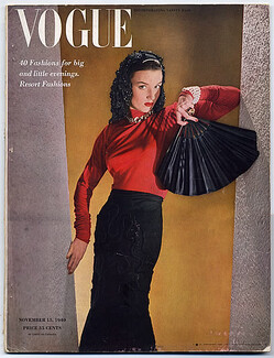 Vogue USA 1940 November 15th, John Frederics, Horst, Katherine Hepburn, Lilly Daché, René Bouët-willaumez, Eric