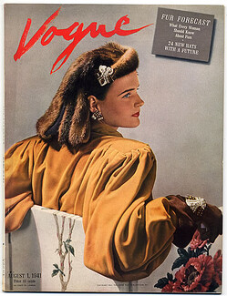 Vogue USA 1941 August, Lilly Daché, Photo Horst, John Rawlings, René Bouët-willaumez, 84 pages