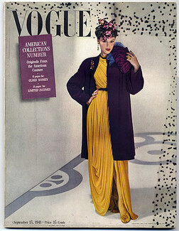 Vogue USA 1941 September 15th, Bergdorf Goodman, Horst, René Bouët-willaumez, Eric, John Rawlings