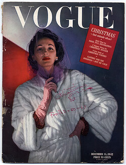 Vogue USA 1942 December 15th, Lilly Daché, Photo Horst, Toni Frissel, René Bouché, René Bouët-Willaumez