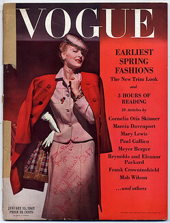 Vogue USA 1943 January 15th, Peck and Peck, Horst, Eric