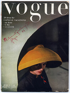 Vogue USA 1943 June 15th, John Frederics, Horst, Alicia Markova, Adele Simpson, Gjon Mili, 76 pages