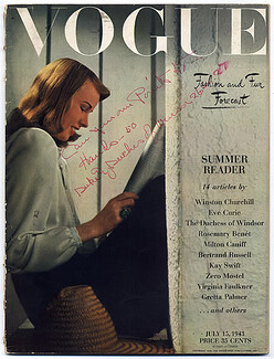 Vogue USA 1943 July 15th, Clare Potter, John Rawlings, The Duchess of Windsor. Horst, 82 pages