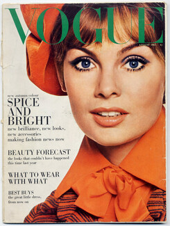 UK Vogue British Magazine 1967 August, Simone Mirman, Jean Muir, David Bailey