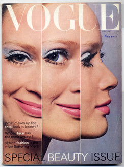 UK Vogue British Magazine 1967 June, David Bailey, Twiggy, Brigitte Bardot, Cecil Beaton, Bert Stern, Irving Penn, 152 pages