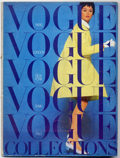 UK Vogue British Magazine 1967 March, Michael's yellow coat, David Bailey, Françoise Dorléac, 158 pages