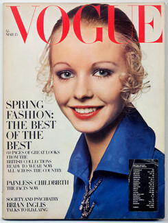 UK Vogue British Magazine1969 March 15th, Photo David Bailey, Gina Fratini, Adrien Mann, Clive Arrowsmith, 170 pages