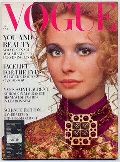 UK Vogue British Magazine 1969 October, Rally, Guy Bourdin, Jon Chan, Yves Saint-Laurent, Patrick Lichfield, Chloé, 194 pages
