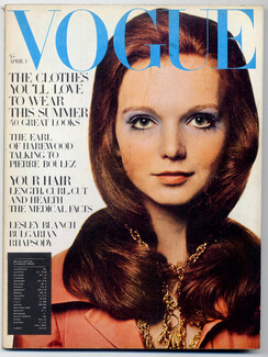 UK Vogue British Magazine 1969 April, David Bailey, Julie Driscoll, Richard Avedon, Chloé, 180 pages