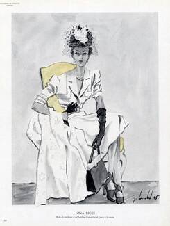 Pierre Louchel 1945 Nina Ricci, Summer Dress