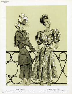 Pierre Louchel 1945 Jane Regny, Jeanne Lafaurie, Summer Dress