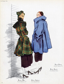 Pierre Louchel 1947 Jacques Heim, Jeanne Lafaurie, Manteaux