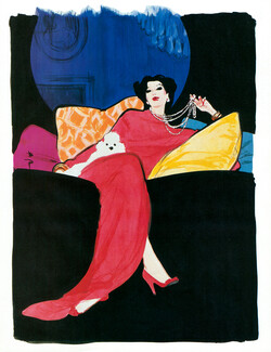 René Gruau, l'Artiste de la Mode, 1986 - Fashion Illustration, Texte par Franco Maria Ricci, 4 pages