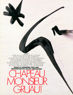 Chapeau Monsieur Gruau !, 1989 - René Gruau Hats