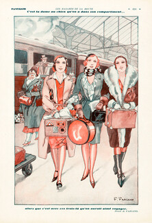 Fabiano 1931 Women in Train Station, Hand Luggage