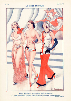 Fabiano 1930 ''La mode en folie'' Sexy Girl Topless