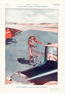 René Giffey 1932 Airplane, Aviator, Lovers