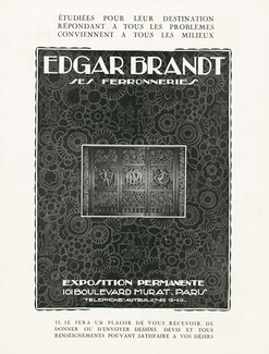 Edgar Brandt 1924 Ferronneries, Ironwork of art