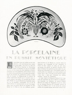 La Porcelaine en Russie Soviétique, 1924 - Porcelain, Texte par Georges Loukomski, 4 pages
