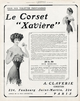 Claverie (Corsetmaker) 1909 Corset "Xavière"