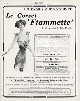 Claverie (Corsetmaker) 1910 Corset "Fiammette"
