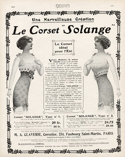 Claverie (Corsetmaker) 1912 Corset "Solange"