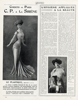 C.P. à la Sirène (Corsetmaker) 1908 Corset "Le Plastique"