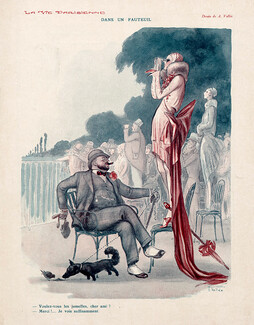 Armand Vallée 1929 ''Dans un fauteuil'' Elegant Parisienne