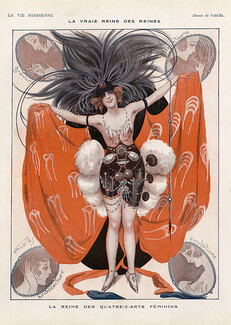 Vald'Es 1920 "La Vraie Reine des Reines" La Reine des Quatre-Z-Arts, Music Hall Chorus Girl
