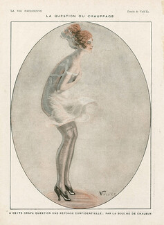 Vald'Es 1917 "La Question du Chauffage" Stockings, Babydoll