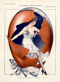 Hérouard 1917 ''Un cadeau des cloches'' Easter, babydoll