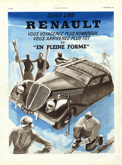 Renault 1936 Skiing Winter Sports