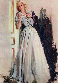 Lucien Lelong 1945 Evening gown, Brénot