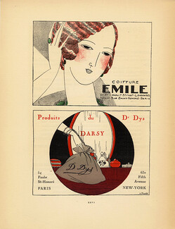 Emile (Hairstyle) & Dr Dys Darsy 1920 Pigeat & Mario Simon, Gazette du Bon Ton