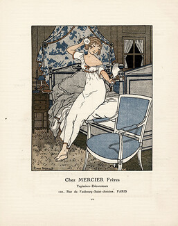 Mercier Frères 1913 Pierre Brissaud, Gazette du Bon Ton, Pochoir