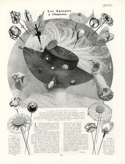 Jean Fouquet 1908 "Les épingles à chapeaux" Hatpins, Lucien Gaillard, Risler & Carré, Boutet de Monvel.