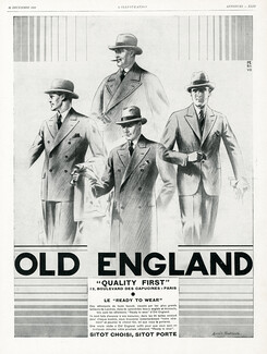 Old England 1929 Men's Clothing, René Ravo