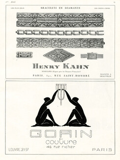 Henry Kahn (Bracelets, Clips) 1926 Daniel Gorin Couture