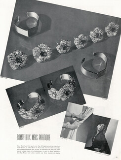 Cartier, Chaumet, Mauboussin 1937 Mrs Jean Larivière, Flowers Clips, Necklace, Bracelet