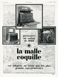 La Malle Coquille (Luggage) 1929 Trunk, Illu. Agnès