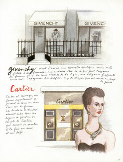 Cartier, Givenchy 1987 Duchesse de Windsor, Shop Windows, L'Avenue Montaigne, Pierre Le Tan, Texte Flora Groult