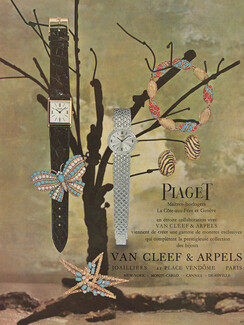 Van Cleef & Arpels & Piaget 1966 Watches, Butterfly Clip, Bracelet