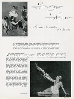 Serge Lifar Maître de Ballet à l'Opéra, 1937 - Ukrainian Dancer, La Chute d'Icare, Artist's Career, Text by Baylac, 4 pages