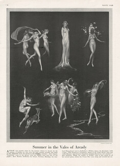 Warren Davis 1920 Summer in the Vales of Arcady, Nymphs, Dancers, Nudes, Terpsichore