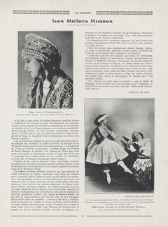 Les Ballets Russes, 1917 - Lubowa Tchernichowa, Lydia Lopokowa & Léonide Massine "Petrouchka" & "Les contes Russes" Russian Ballet, Texte par Guillot de Saix