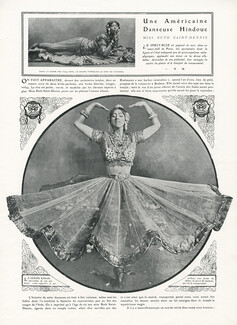 Ruth Saint Denis 1906 American Dancer, "La Déesse Radha" Hindu costume