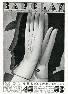 Barclay (Gloves) 1930 De Sainte Croix, Art Deco