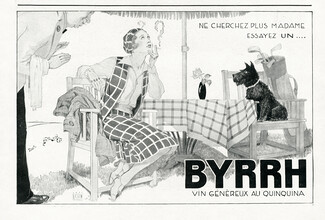 Byrrh 1930 Fox Terrier, Golf, Léonnec