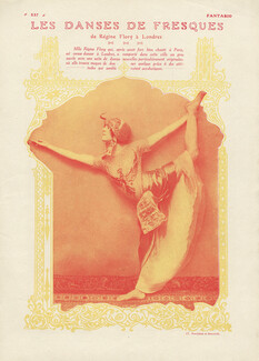 Régine Flory in London 1914 "Les Danses de Fresques" Dancer, Egyptian Costume