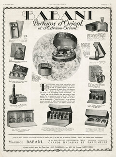 Maurice Babani (Perfumes) 1922 Parfums d'Orient, Coffrets